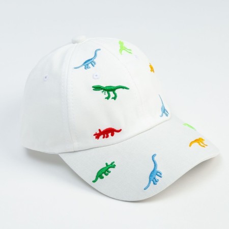 Children's cap "Dinosaurs" minku white color, river 50