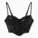 Women's leather corset, mist, p. L, black
