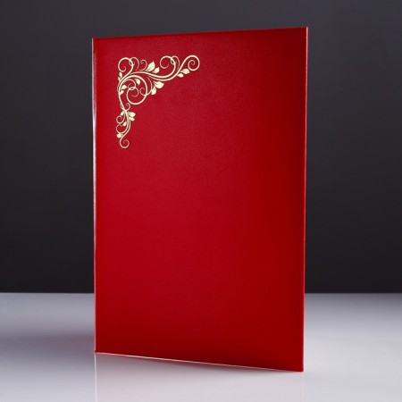 Address folder "vignette" boumvinyl, soft, red, a4