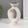 Gypsum candlestick, metal on 1 candle "Abstraction. Ribbon" d = 3.8 cm 7.5x10x16.5 cm