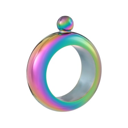 Flaw for alcohol and water "Bracelet", stainless steel, gift, female, 105 ml-1