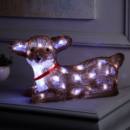 LED figure "Olenenok" 22 × 40 × 17 cm, acrylic, 40 LED, 220 V, glow of white