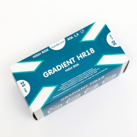 Medical High Risk gloves, latex, dark blue 18 g/pc, rr l, 25ar (2-hred chlorine)