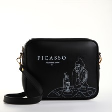 Women's bag over the shoulder Textura, small, black color