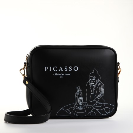 Women's bag over the shoulder Textura, small, black color
