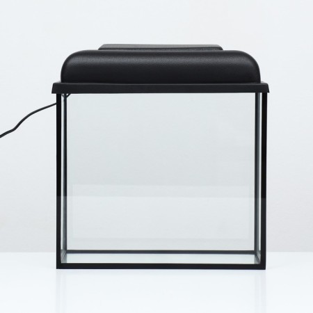 Aquarium "rectangular" with a lid, 20 liters, 36 x 19 x 31.7 cm, black-1