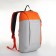 Sports backpack on lightning, textura, outer pocket, beige color/orange