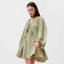 Women's dress MIST with a deep neckline river. 48, olive