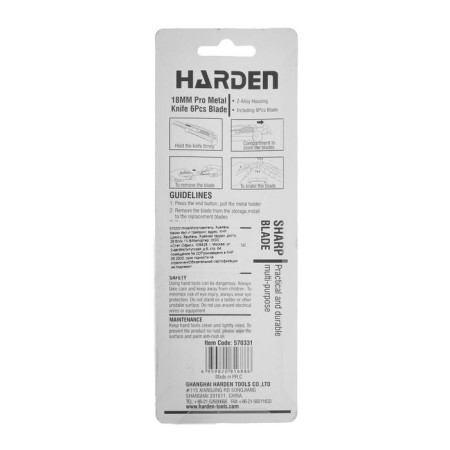 Universal knife Harden 570331, metal case, 18 mm-3
