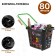 Plastic-plastic basket 80l, C1 plastic handle, black color, green handle