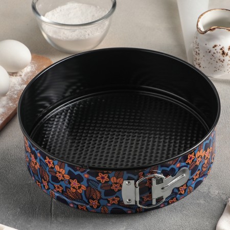 Baking uniform "Floreset", 24 × 6.5 cm, removable bottom, anti -stick coating, Mix drawing-6