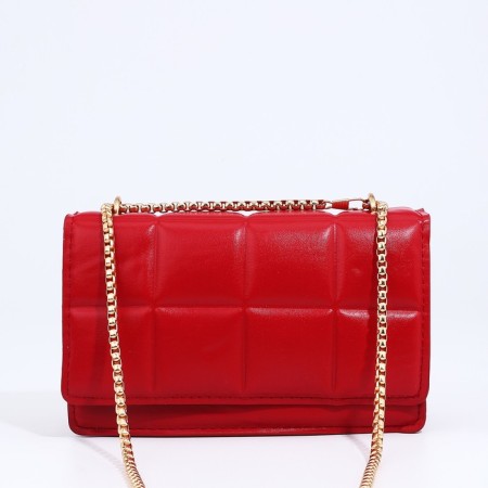 Bag Messenger with zipper, red color