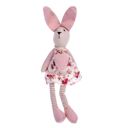 Soft toy "Rabbit", pink color, species mix