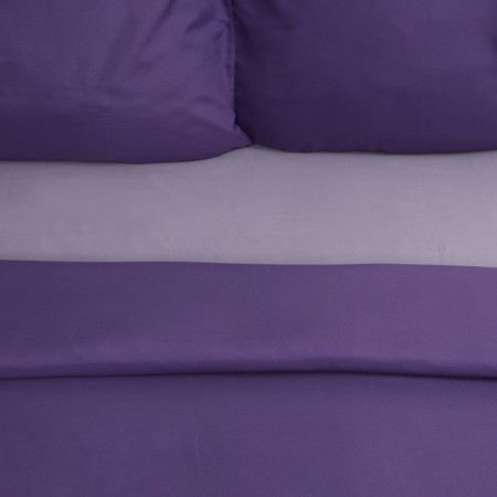 Bed linen Pavline 2SP Dark violet+gray 175x215, 180x215, 70x70cm 2pcs Polisatin 70g/m, polyester 100%-1