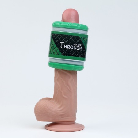 Masterbator of the through oka-hoods Through Normal, silicone, green