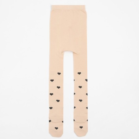 Pantyhose children's kaftan "hearts", 104-110 cm, beige-2