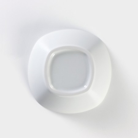 Porcelain salad, 300 ml, d = 13.1 cm, square, white color-3
