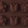 Form for chocolate “Polyana”, silicone, 20.5 × 10.5 × 1.5 cm, 15 cells (2.3 × 2.3 cm), brown color