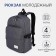 School backpack of textiles on lightning, Fulldorn, 2 pockets, color gray color