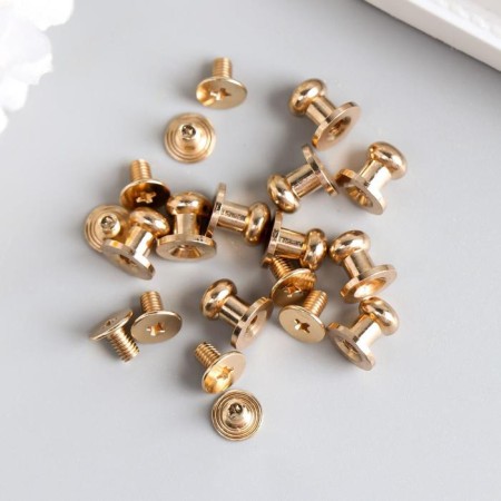 Handle for casket metal gold set 10 pcs 0.7x0.8 cm-2