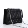 Women's bag on the valve, 22x15x6 cm, black color