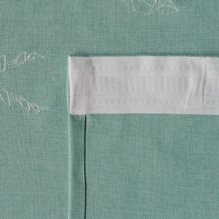 Set of curtains "Luka", size 2x145x270 cm, blue color-3