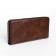 Male purse with lightning, department for bills, for cards, for coins, brown color