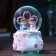 Souvenir polystone water ball light, music "kids at a large flower" mix 12x8x8 cm