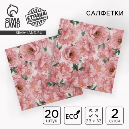 Two -layer paper napkins, 33x33 cm, set 20 pcs.-1