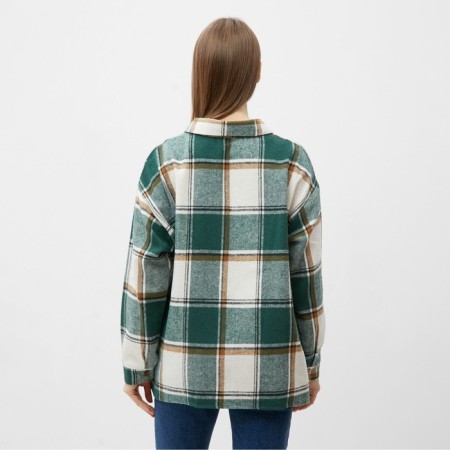 Female shirt, white/green color, size 44-48-3