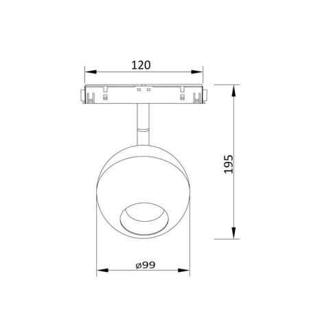 Technical TR028-2-15W3K-W, LED, 15 W, 134x215 mm, 900 lm, 3000k, white, white-1
