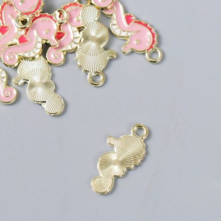 Decor for creativity metal, enamel "Sea Horse" 1.7x1 cm-1