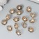 Buttons plastic for creativity on the leg "Flower with Strose" set 15 pcs gold 1.5x1.5 cm