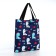Set of a youth backpack from textiles, a shoper bag, blue color