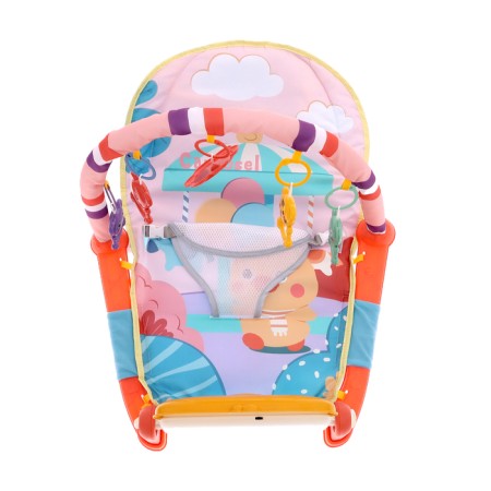 Set 2 in 1 swing and rug "duckling", light, sound effects, pink color-4