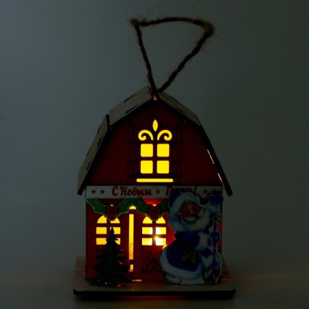 Light decor "House Santa Claus" red, 5.9 × 7 × 8.3 cm-4