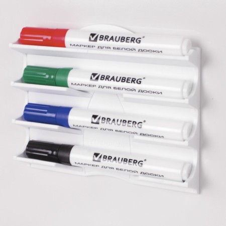 Magnetic holder 130 x 152 mm, for 4 markers for board, Brauberg "Standard"-3