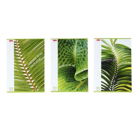 A4 notebook, 80 sheets, cell, "nature in each of us", cover coated cardboard, block 60 g/m2, 3v mix