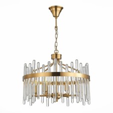 Светильник подвесной St Luce. SL1167.303.06. Tellurio. 6х40 Вт, E14, 52х52х38 см, цвет латунь