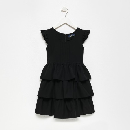 School sundress for girls, black color, height 146 cm-4