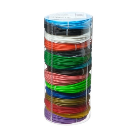 Set in a 3D tube 3D handle with a blue display + plastic PLA 15 cV/10 m + stencils-1