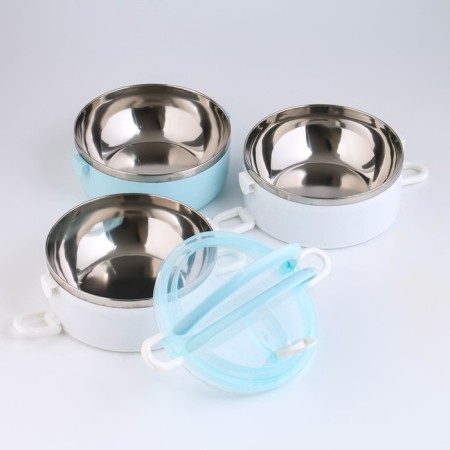Milavi lunch box, 1.5 l, 3 levels, capacity of 500 ml, blue-2