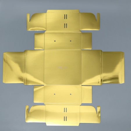 Gift folding box, packaging, "gold", 20 x 20 x 10 cm-7