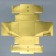 Gift folding box, packaging, "gold", 20 x 20 x 10 cm