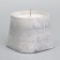 Candle "Trapezius" in the candlestick of gypsum smooth, 8x6cm, marble with black stripes