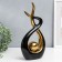Souvenir Ceramics "Abstraction. Touch. Ball" Black with gold 31x6x16 cm