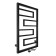 Electric towel Indigo Flavio, 800x500 mm, timer, hidden installation, black
