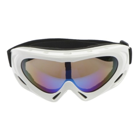 Glasses for riding motor vehicles with add. ventilation, glass with darning, white