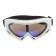 Glasses for riding motor vehicles with add. ventilation, glass with darning, white