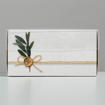 Box for confectionery products with PVC lid "Eco", 11.5 x 11.5 x 6 cm-1